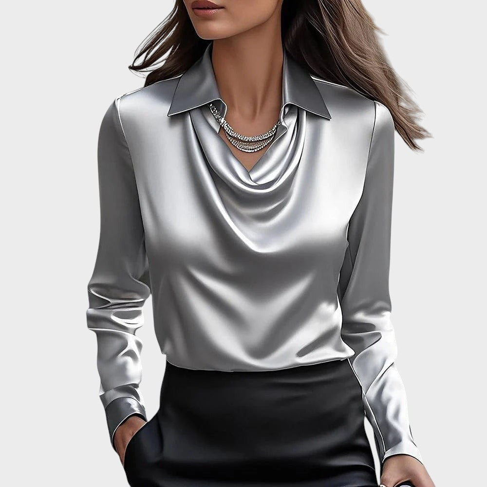 Pilar - Blusa com brilho elegante
