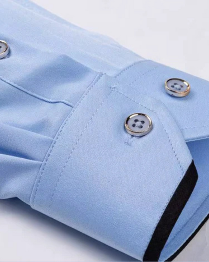 João - Camisa Sofisticada Masculina com Gola em Contraste