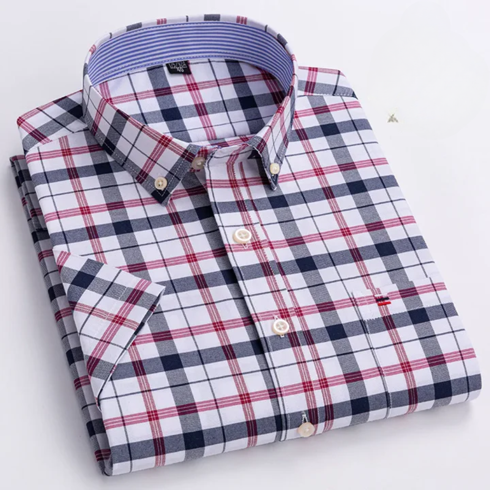Estêvão - Camisa Masculina de Xadrez e Listras