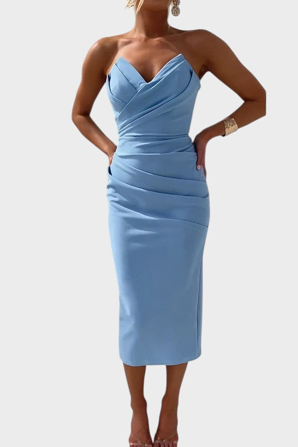 Lucia – Vestido Elegante Sem Alças