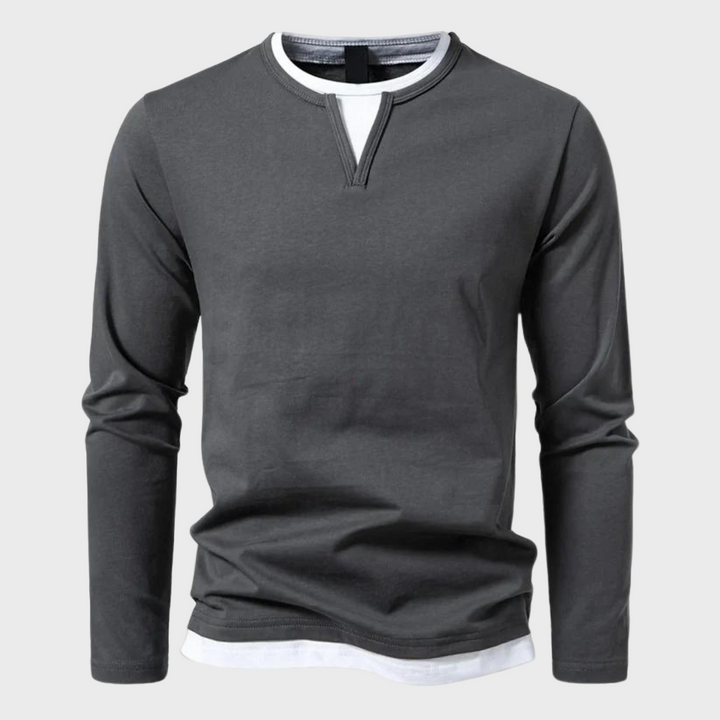 Rui - Camisola Moderno com Decote em V