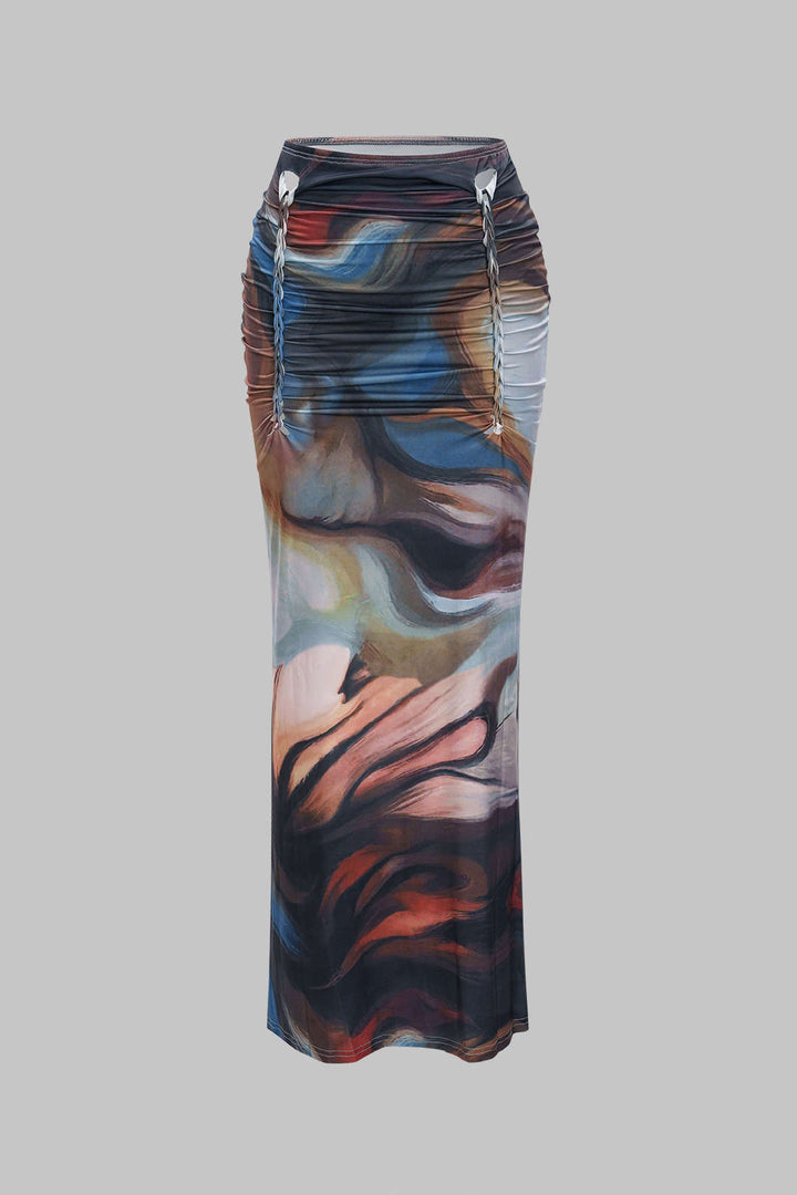 Melissa- Conjunto Saia Plissada e Top Halter