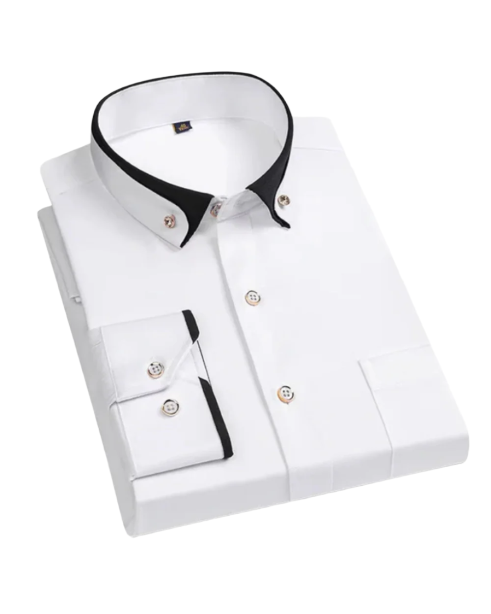 João - Camisa Sofisticada Masculina com Gola em Contraste