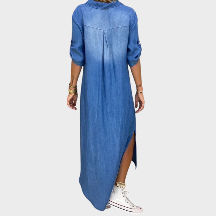 Lucía - Vestido Longo Com Fendas Laterais