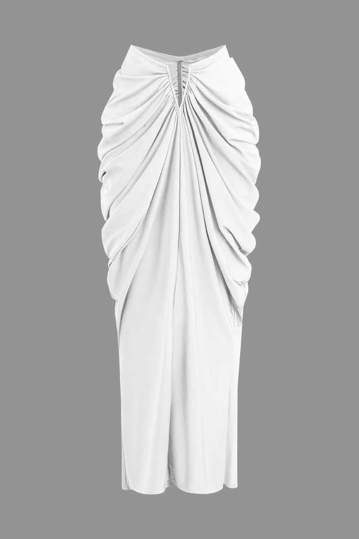 Dora - Conjunto Top Decote V & Saia Maxi