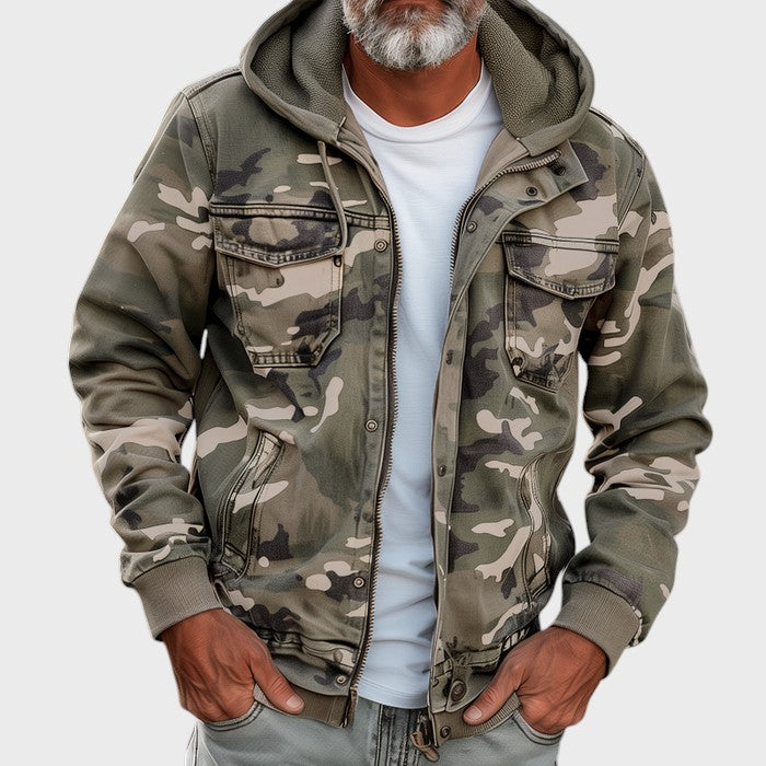 Samuel - Casaco Estampado em Camuflagem