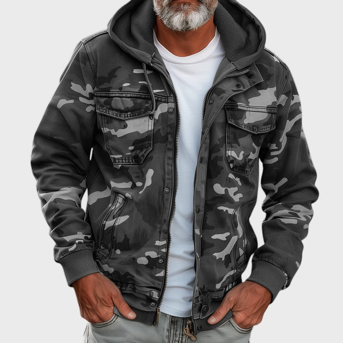 Samuel - Casaco Estampado em Camuflagem