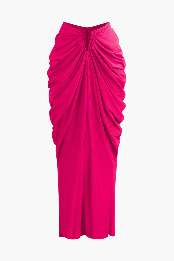 Dora - Conjunto Top Decote V & Saia Maxi