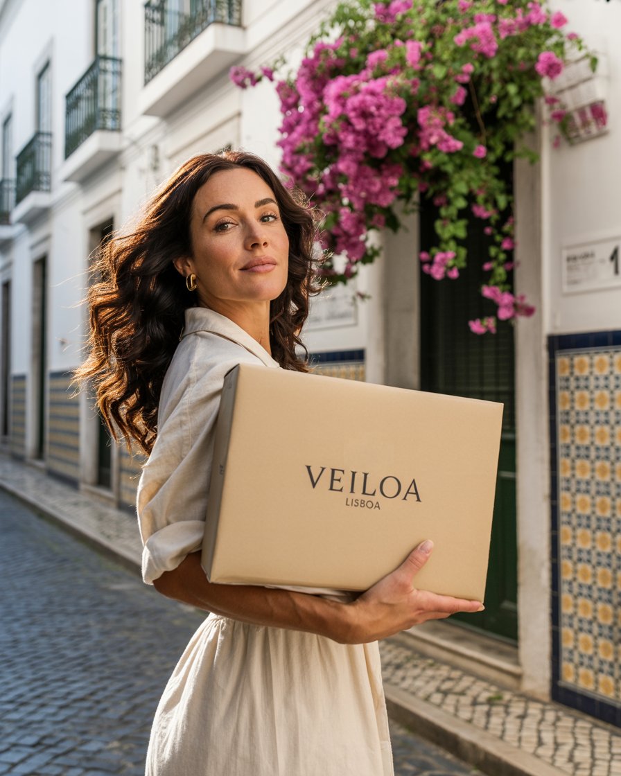 Cliente feliz com encomenda