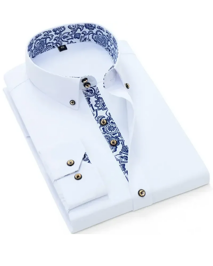 Santiago - Camisa Sofisticada Masculina com Gola em Destaque