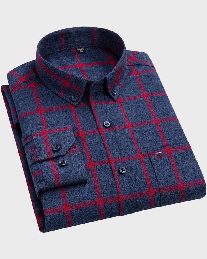 Sérgio - Camisa Clássica de Xadrez Masculina