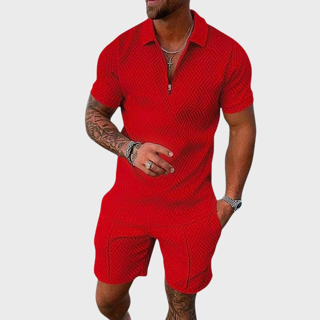 André - Conjunto de Camisa Polo e Calções