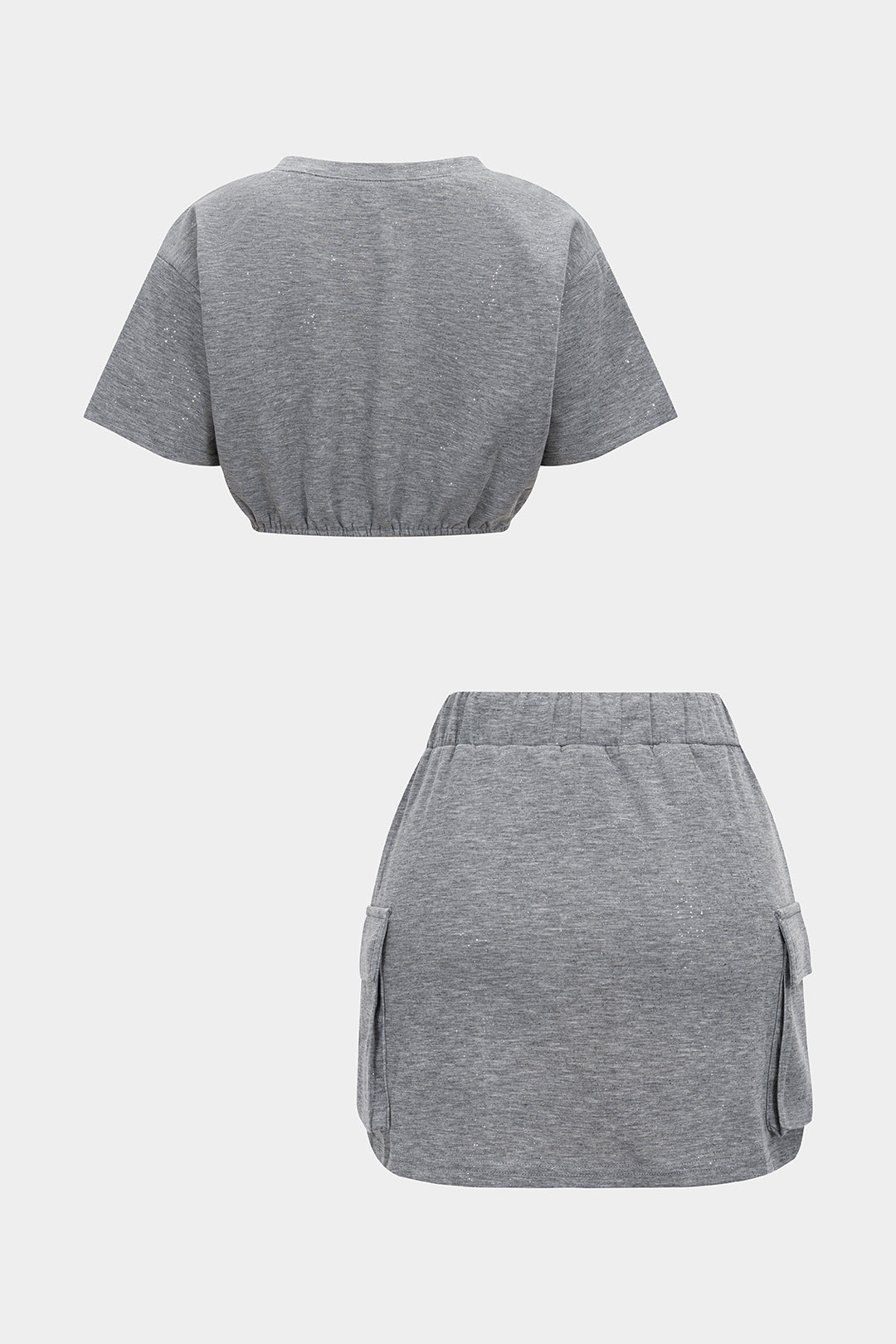 Solange - Conjunto de Camiseta Curta e Saia Ampla