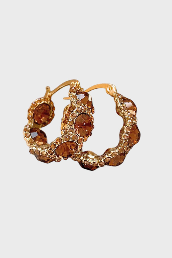 Brincos de Argola com Cristais