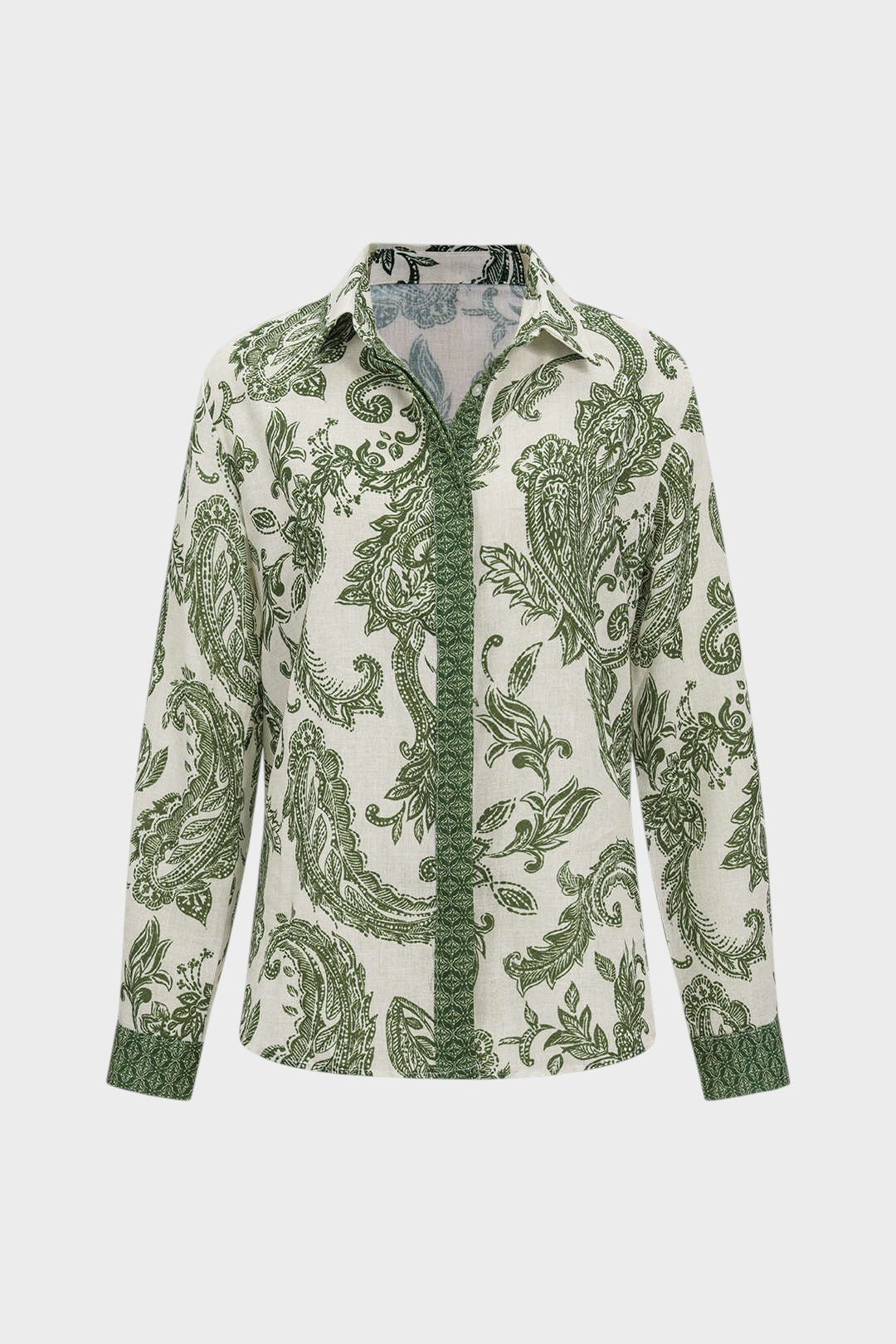 Sofia - Camisa de Manga Larga com Flores