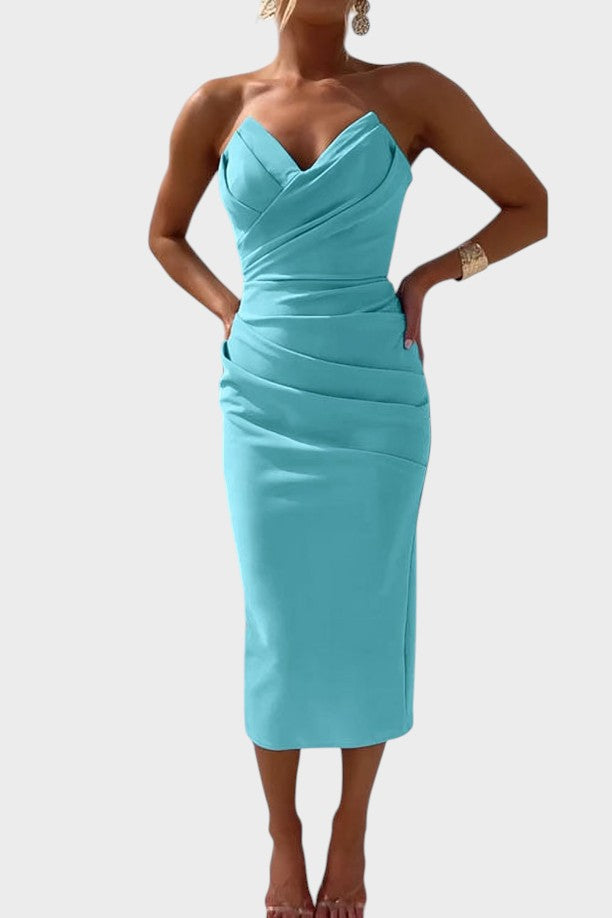 Lucia – Vestido Elegante Sem Alças