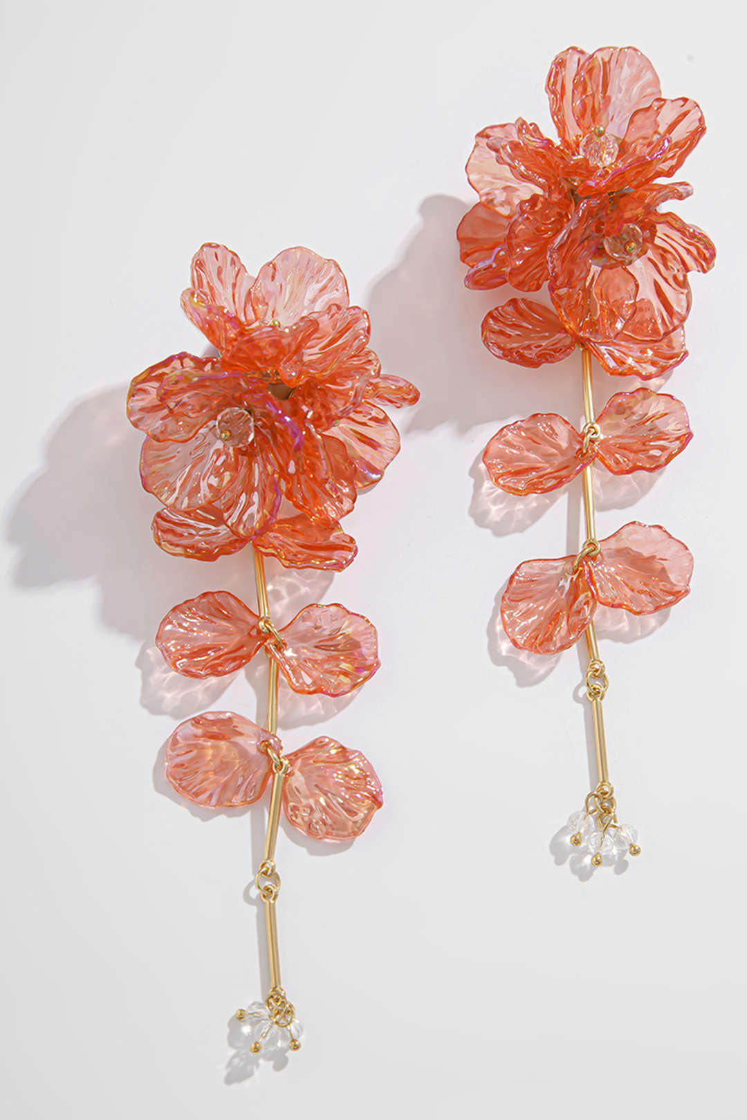 Brincos Florais com Franjas