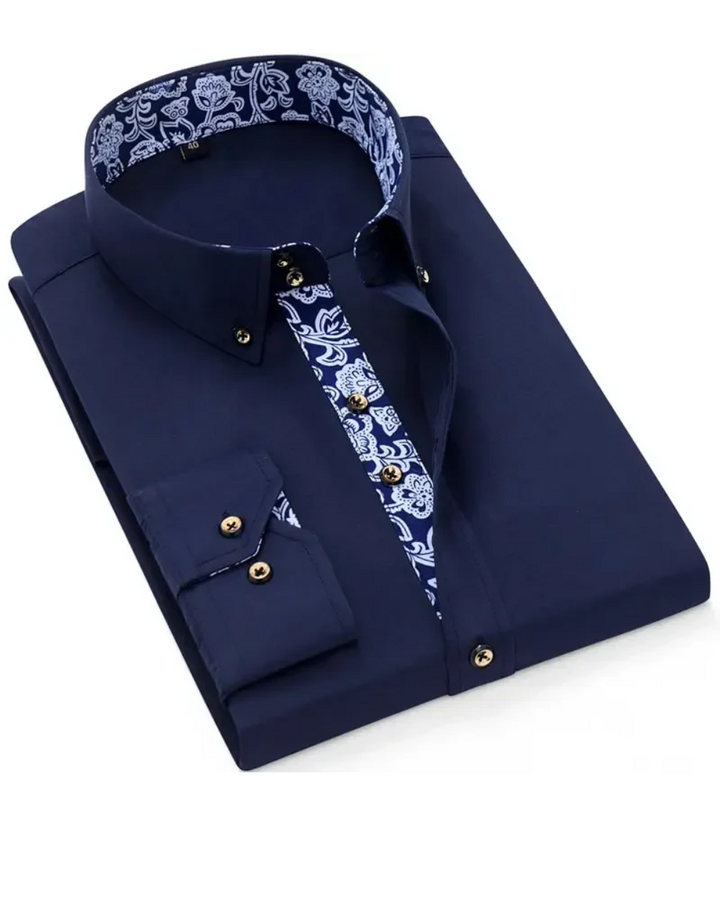 Santiago - Camisa Sofisticada Masculina com Gola em Destaque
