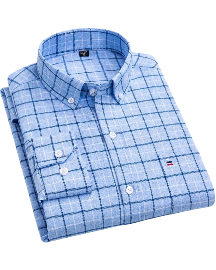 Sérgio - Camisa Clássica de Xadrez Masculina