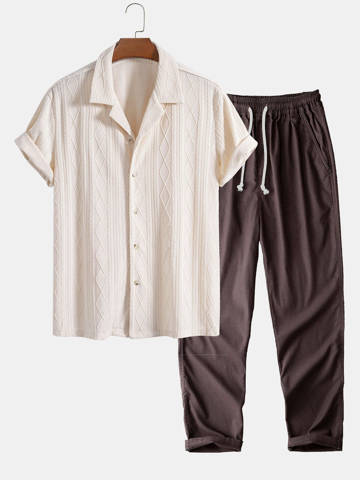 Helder - Conjunto Camisa Cubana Jacquard