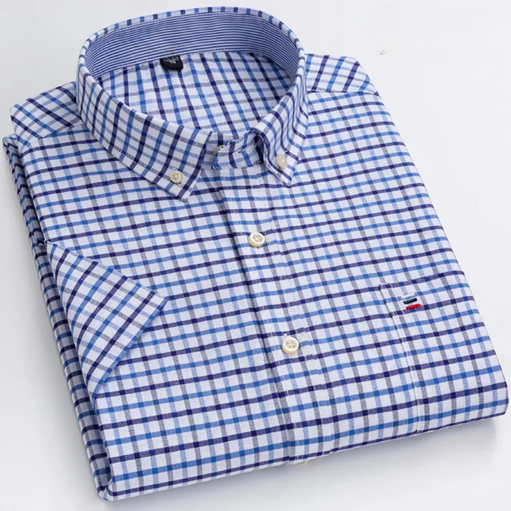 Estêvão - Camisa Masculina de Xadrez e Listras