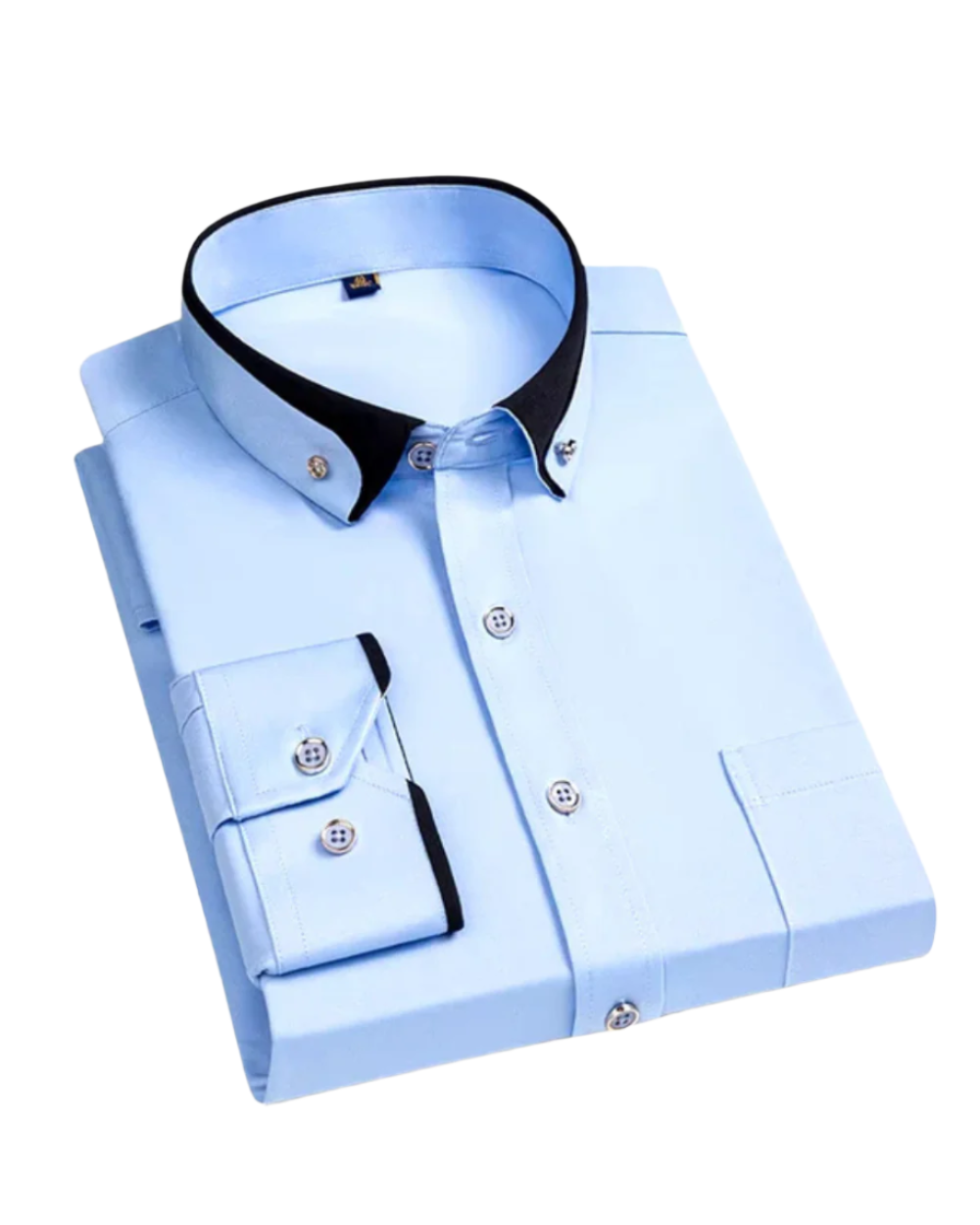 João - Camisa Sofisticada Masculina com Gola em Contraste