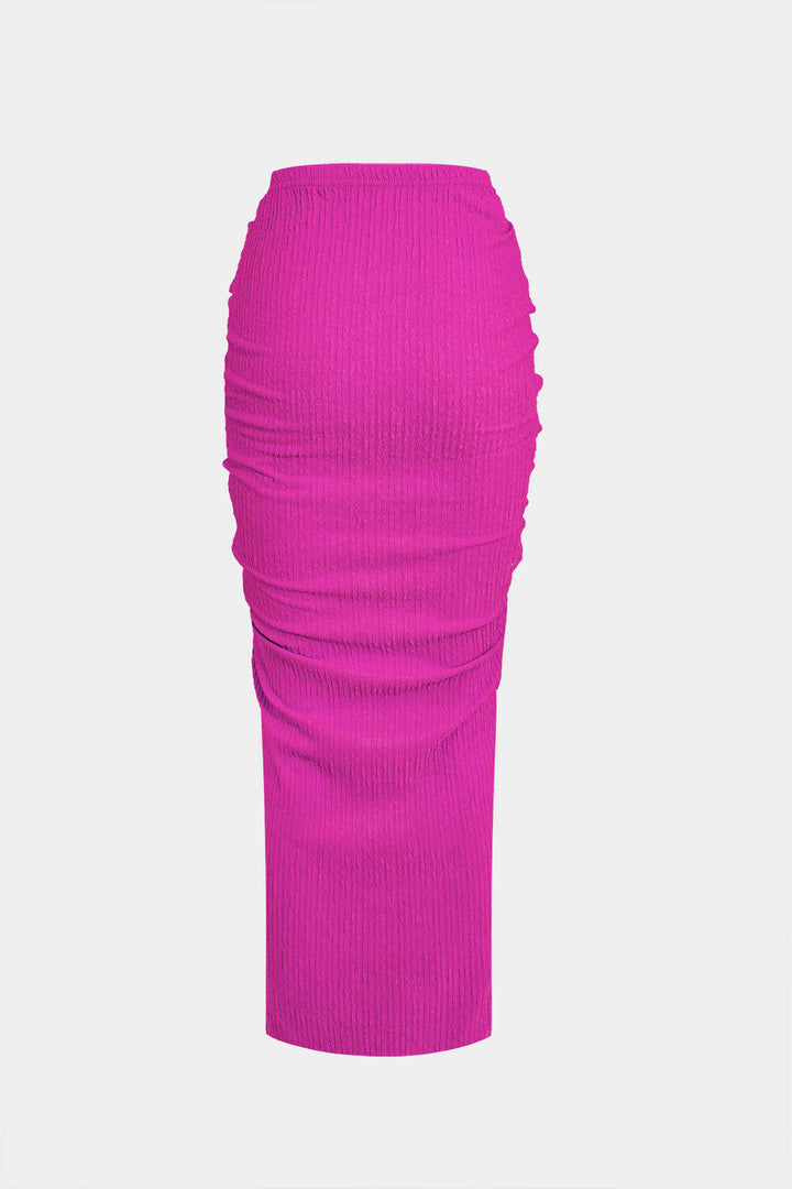 Patrícia - Conjunto de Top Texturizado e Saia com Corda