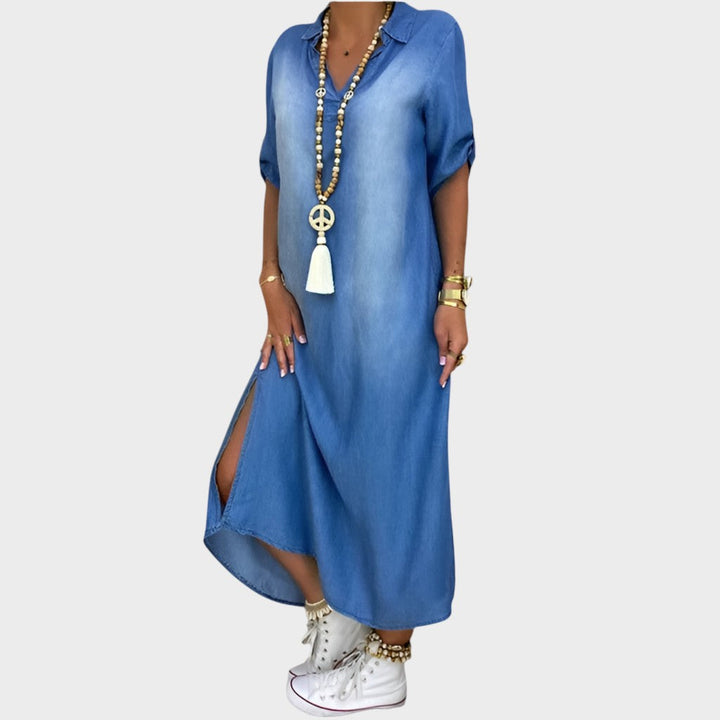 Lucía - Vestido Longo Com Fendas Laterais