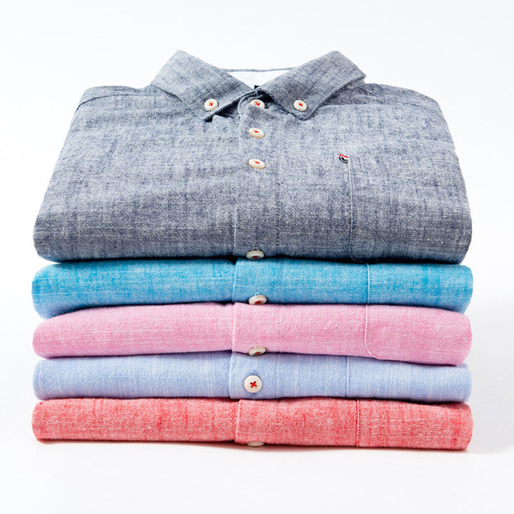 Luís - Camisa Casual de Linho Masculina