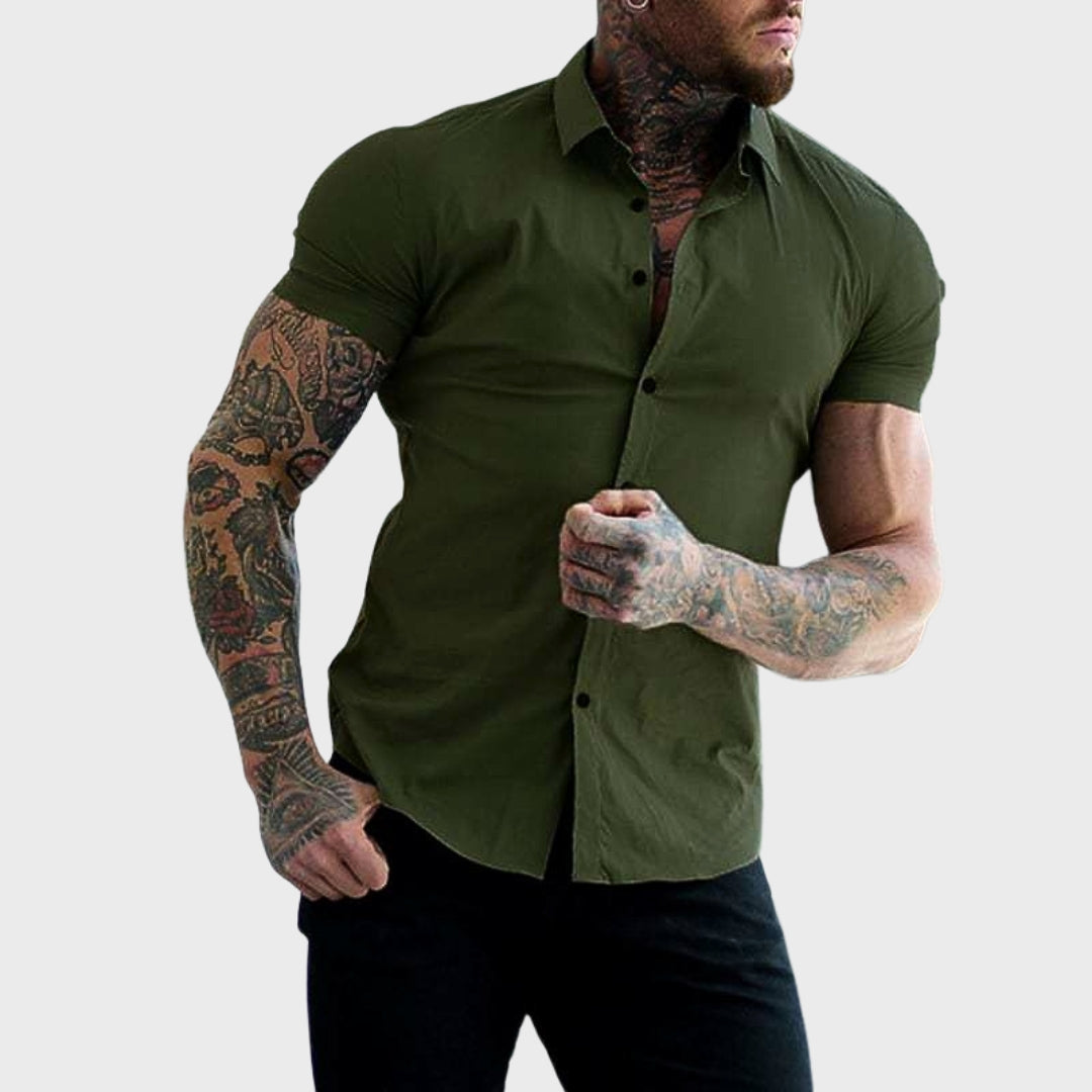 Ricardo - Camisa de Manga Curta Slim Fit