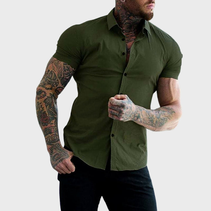 Ricardo - Camisa de Manga Curta Slim Fit