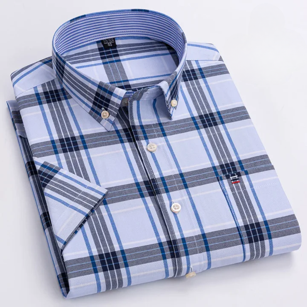 Estêvão - Camisa Masculina de Xadrez e Listras