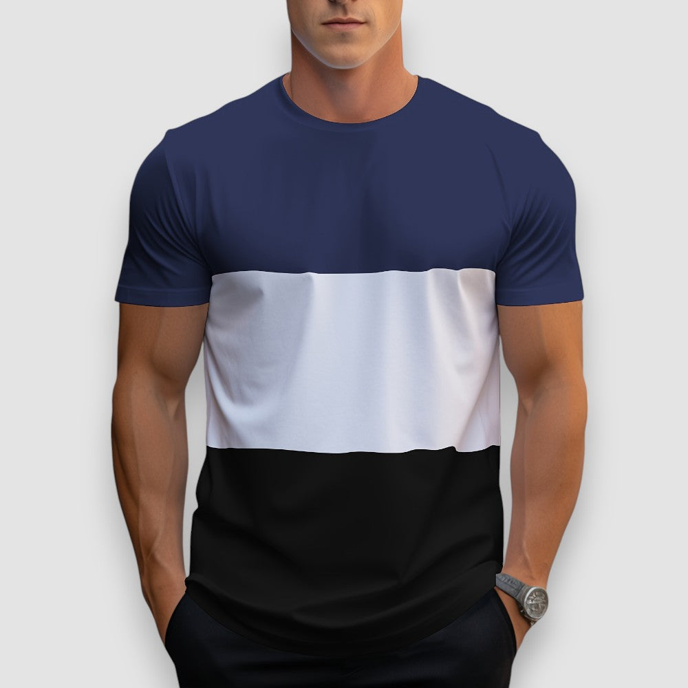 Ricardo - T-shirt com Design em Blocos de Cor