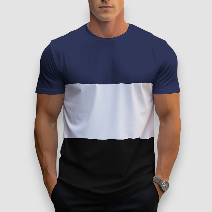Ricardo - T-shirt com Design em Blocos de Cor