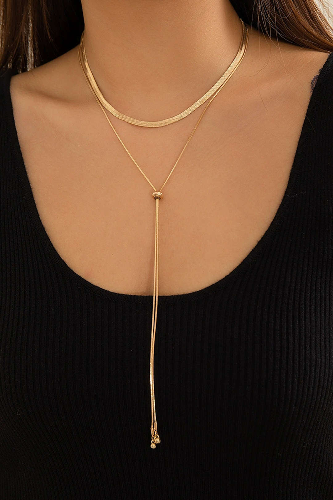 Colar Choker de Corrente de Metal