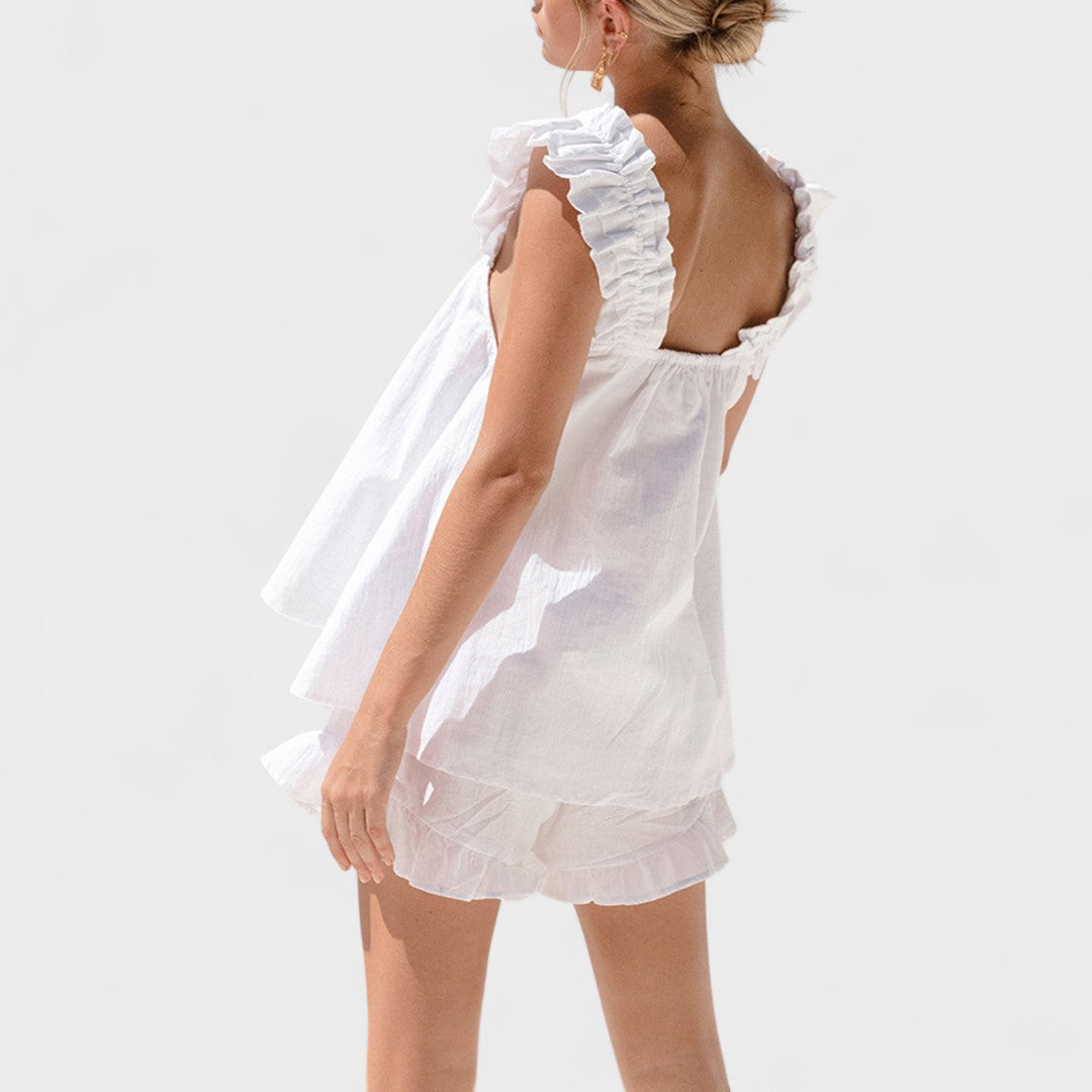 Claire - Conjunto de Verão com Detalhes em Renda