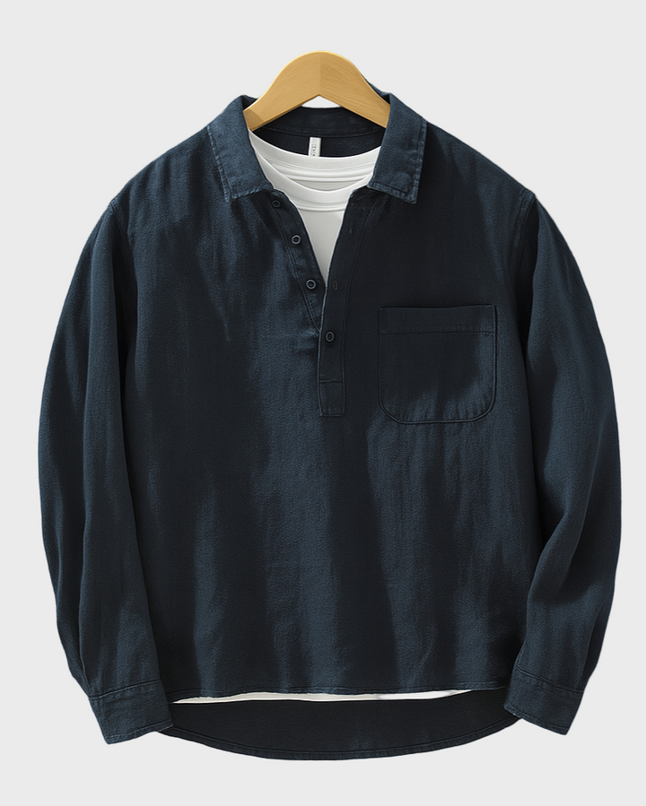 Henrique - Camisa com Detalhe de Colar