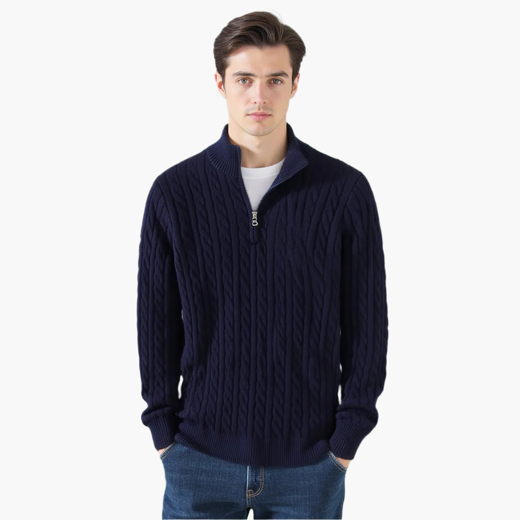 Rafael - Camisola de Malha Luxuosa com Fecho