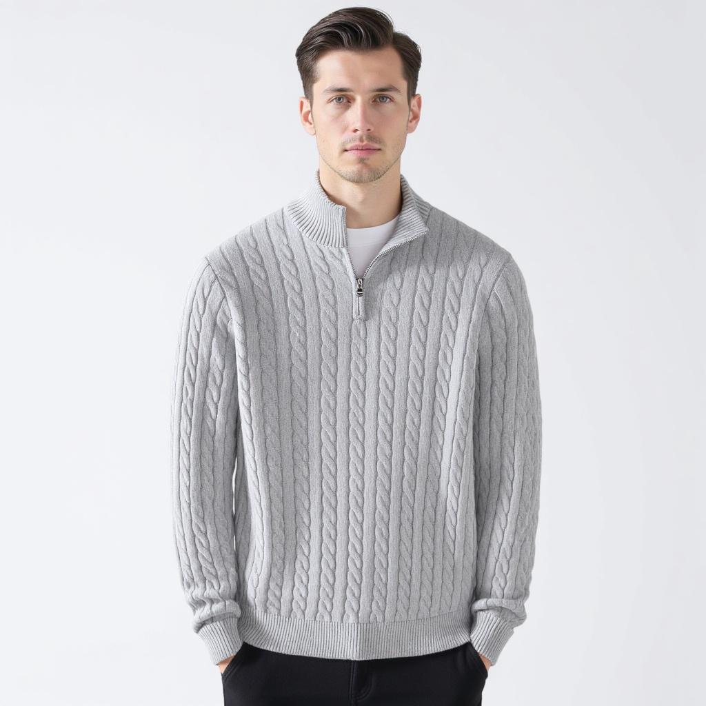 Rafael - Camisola de Malha Luxuosa com Fecho