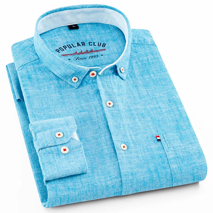 Luís - Camisa Casual de Linho Masculina