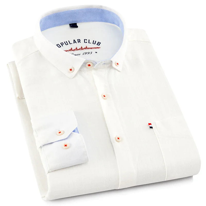 Luís - Camisa Casual de Linho Masculina