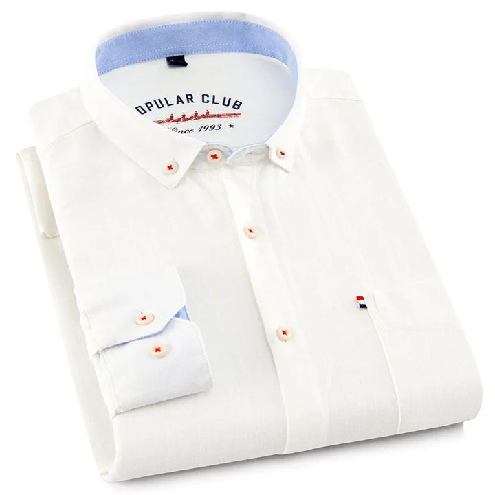 Luís - Camisa Casual de Linho Masculina