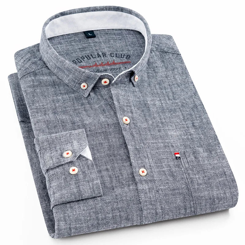 Luís - Camisa Casual de Linho Masculina