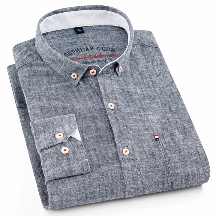 Luís - Camisa Casual de Linho Masculina