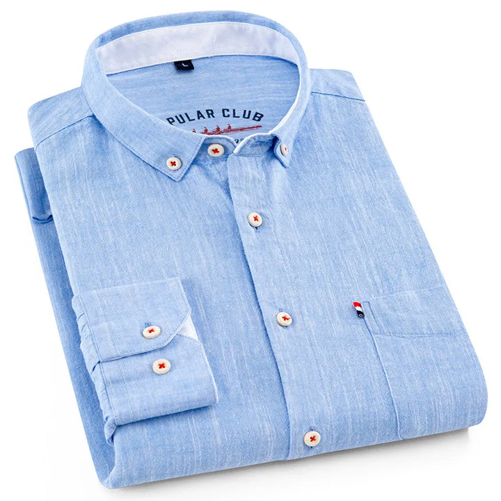 Luís - Camisa Casual de Linho Masculina