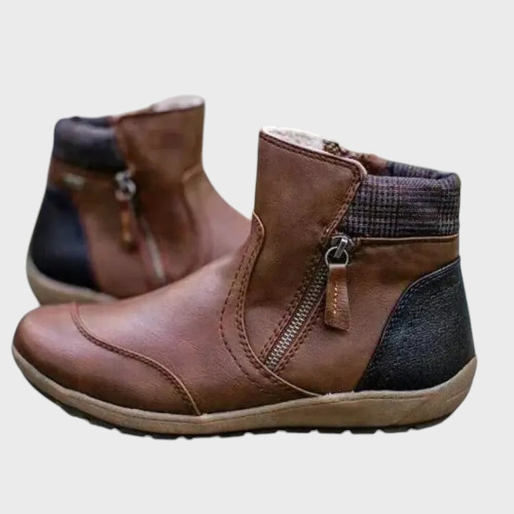 Salvador - Botas Ortopédicas Retro Impermeáveis com Zíper