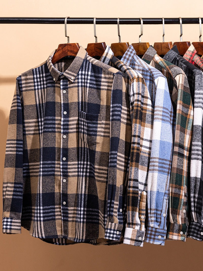 Gaspar - Camisa de Flanela Masculina com Estampa