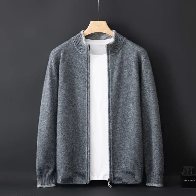 Luís - Casaco de Cashmere com Fecho de Zíper