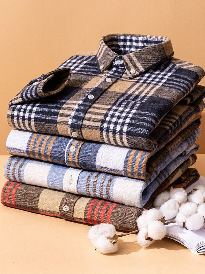 Gaspar - Camisa de Flanela Masculina com Estampa