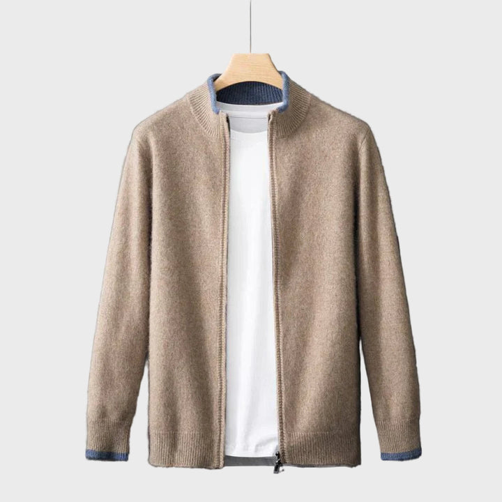 Luís - Casaco de Cashmere com Fecho de Zíper